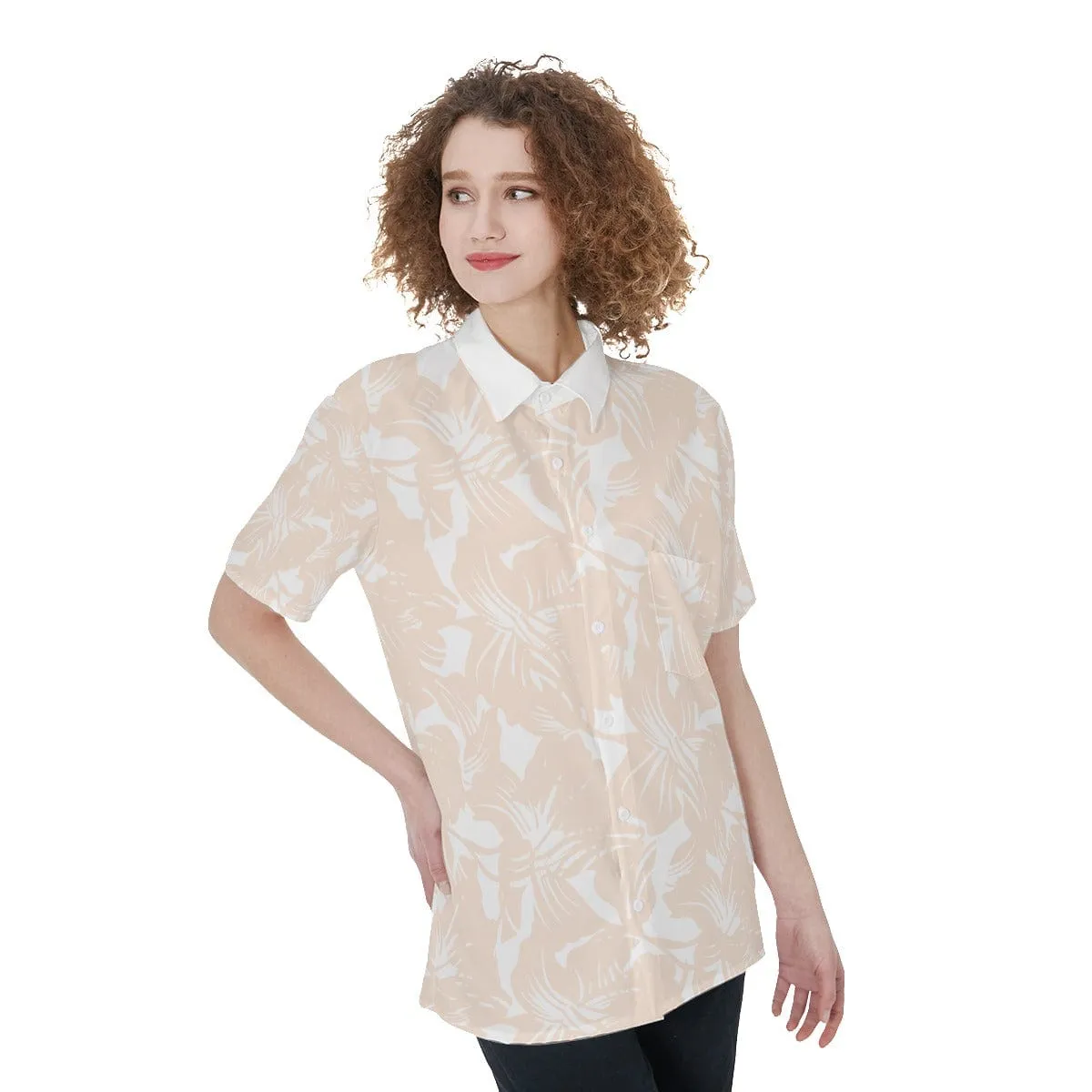 Hawaii Blush - Short Sleeve Shirt With Pocket