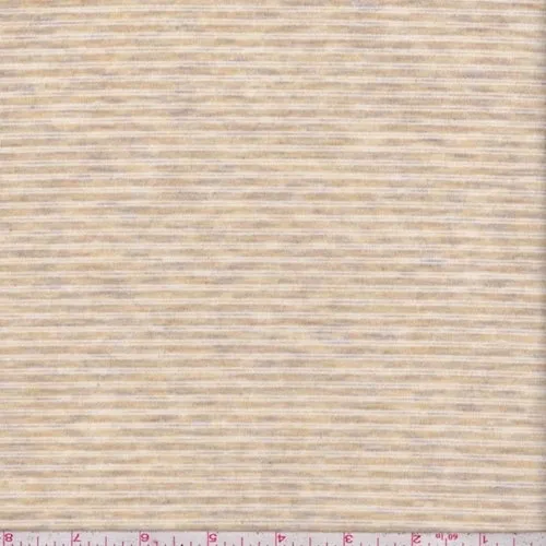 Heather Maize/White Stripe Rayon Jersey Knit Fabric