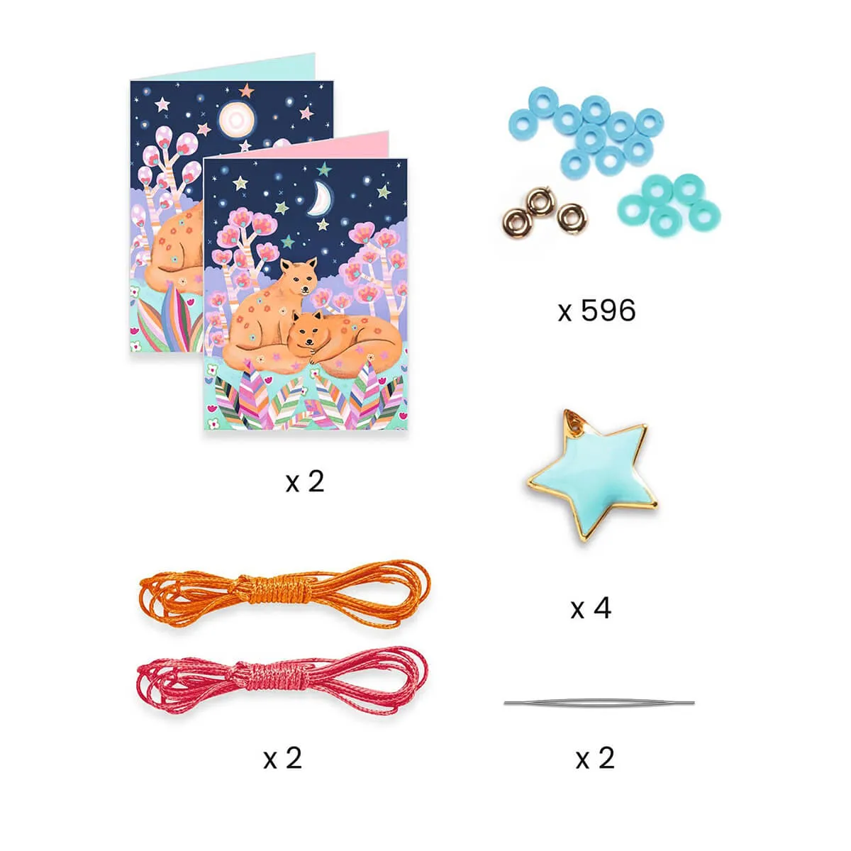 Heishi Stars You And Me Twin Bracelets Craft Kit by Djeco