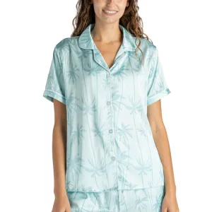 Hello Mello Leaf Me Alone Satin Pajama Top