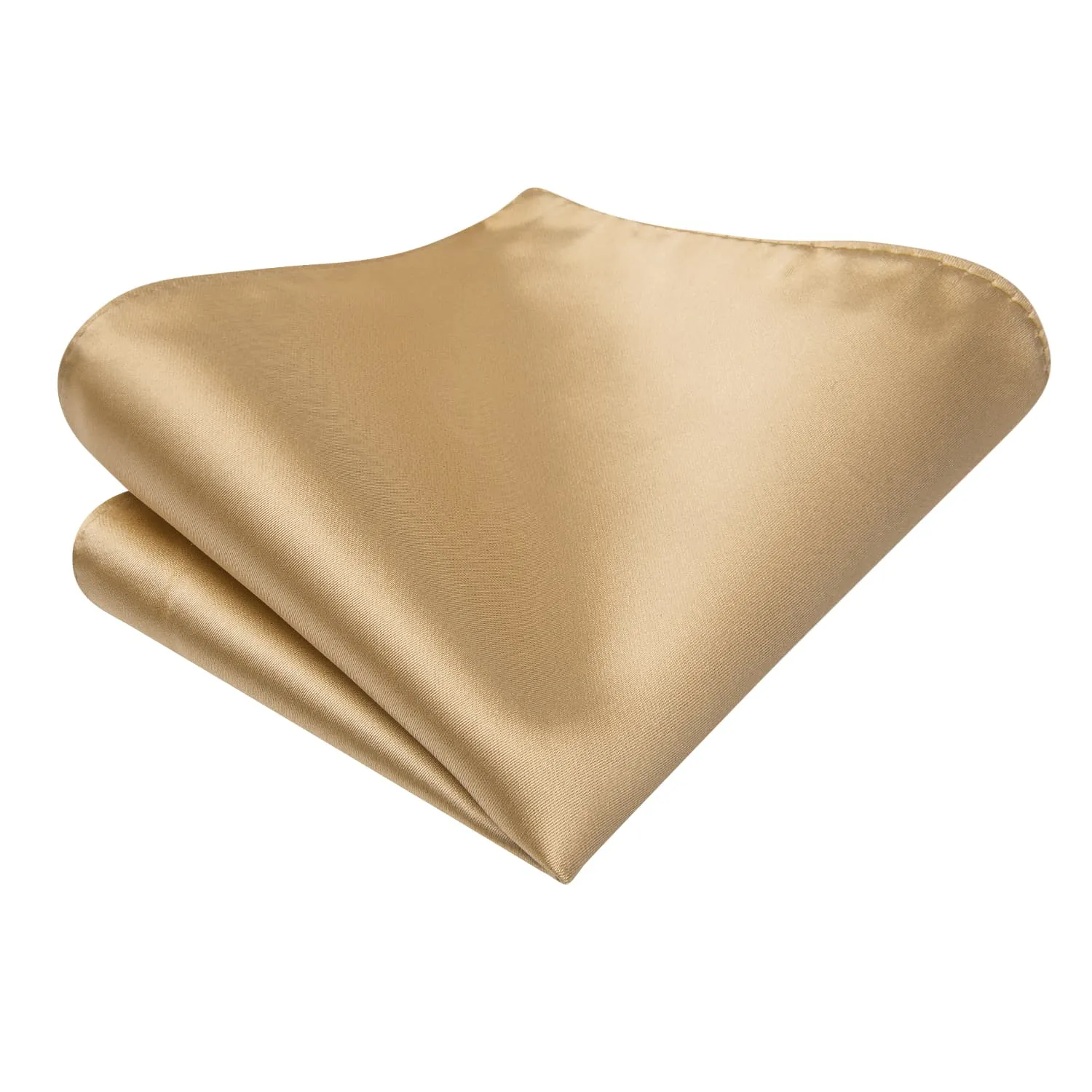 Hi-Tie Light Wheat Yellow Bowtie Solid Men's Tie Hanky Cufflinks Set