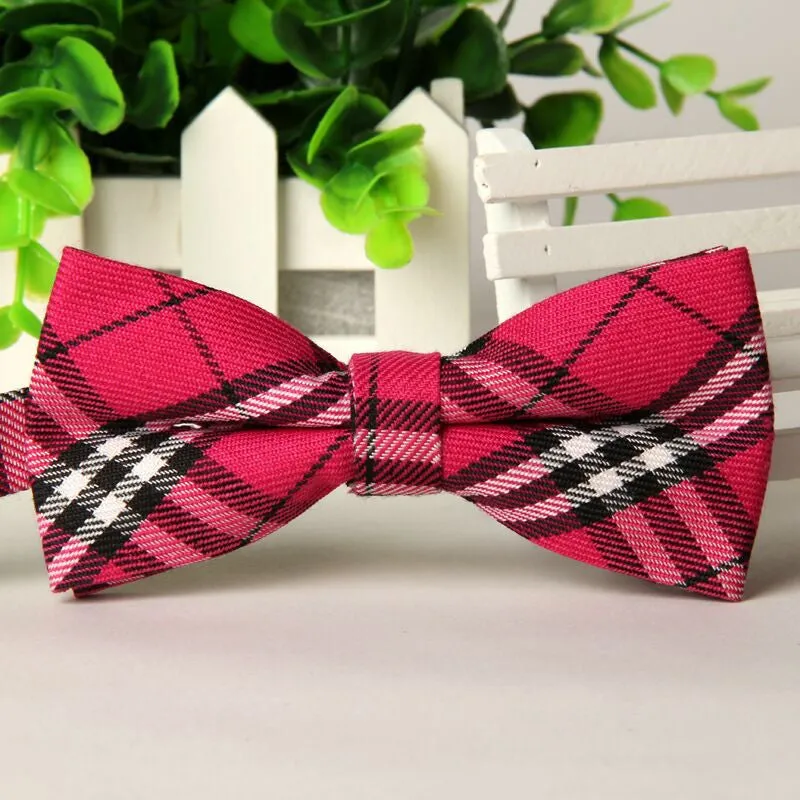 High quality fashion men casual Cotton bow tie men's bowties for man butterfly cravat Plaid bowtie