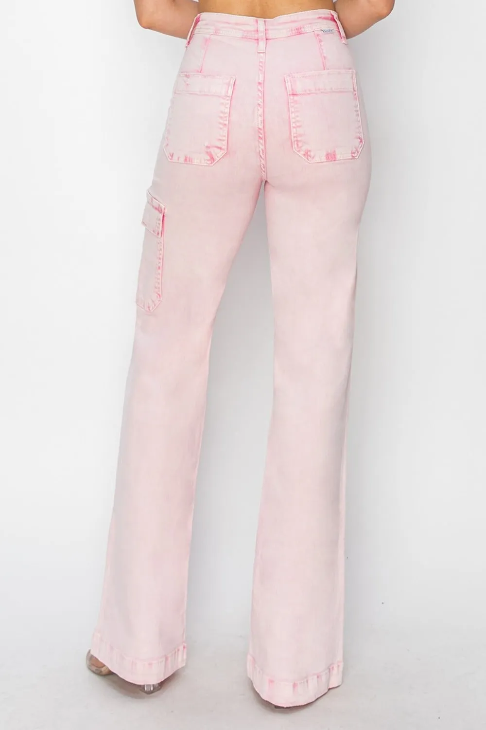 High Rise Cargo Pocket Jeans