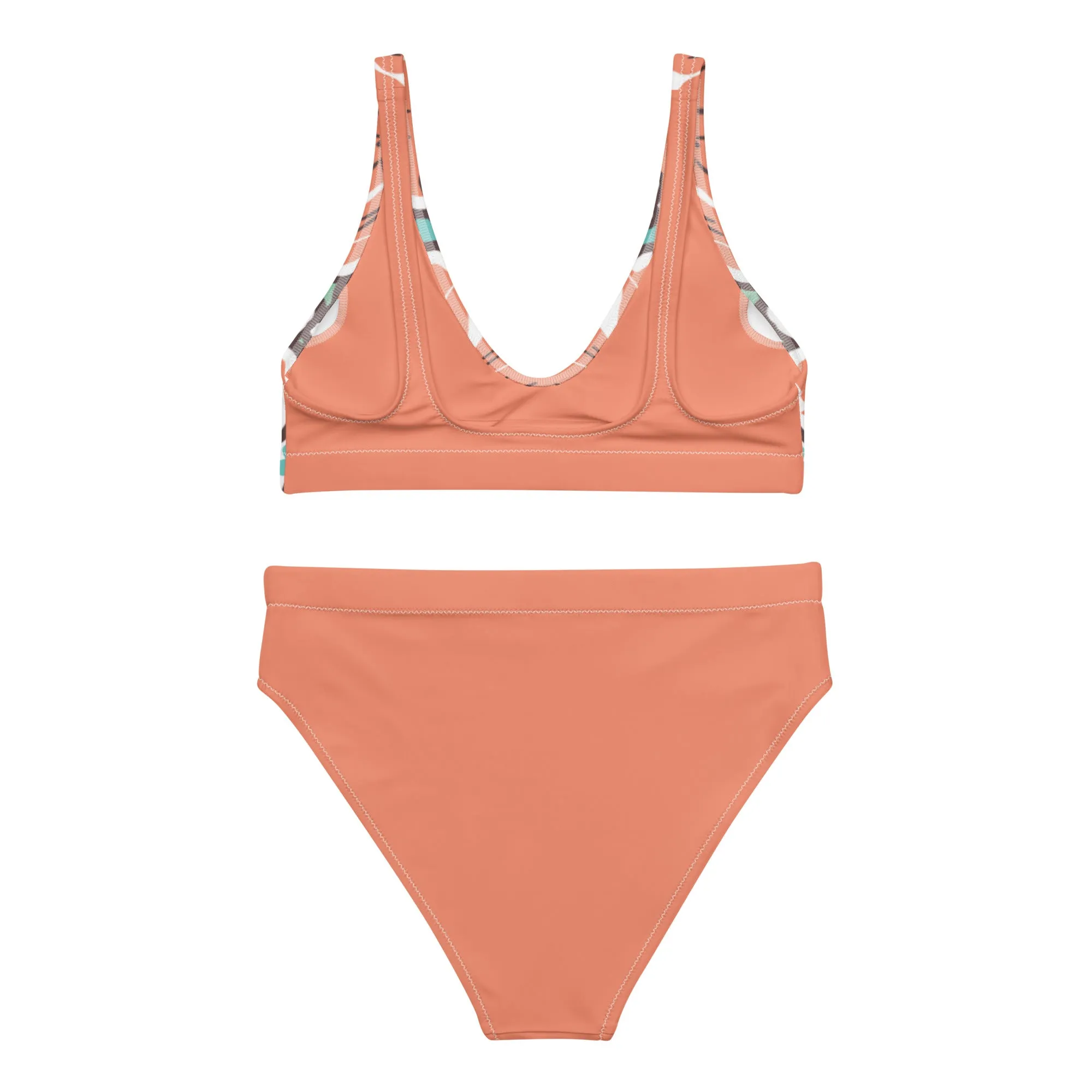 High Waisted Bikini Womens (Glamourange Luxury Bikini High Waisted - 0073 Patterns Model)