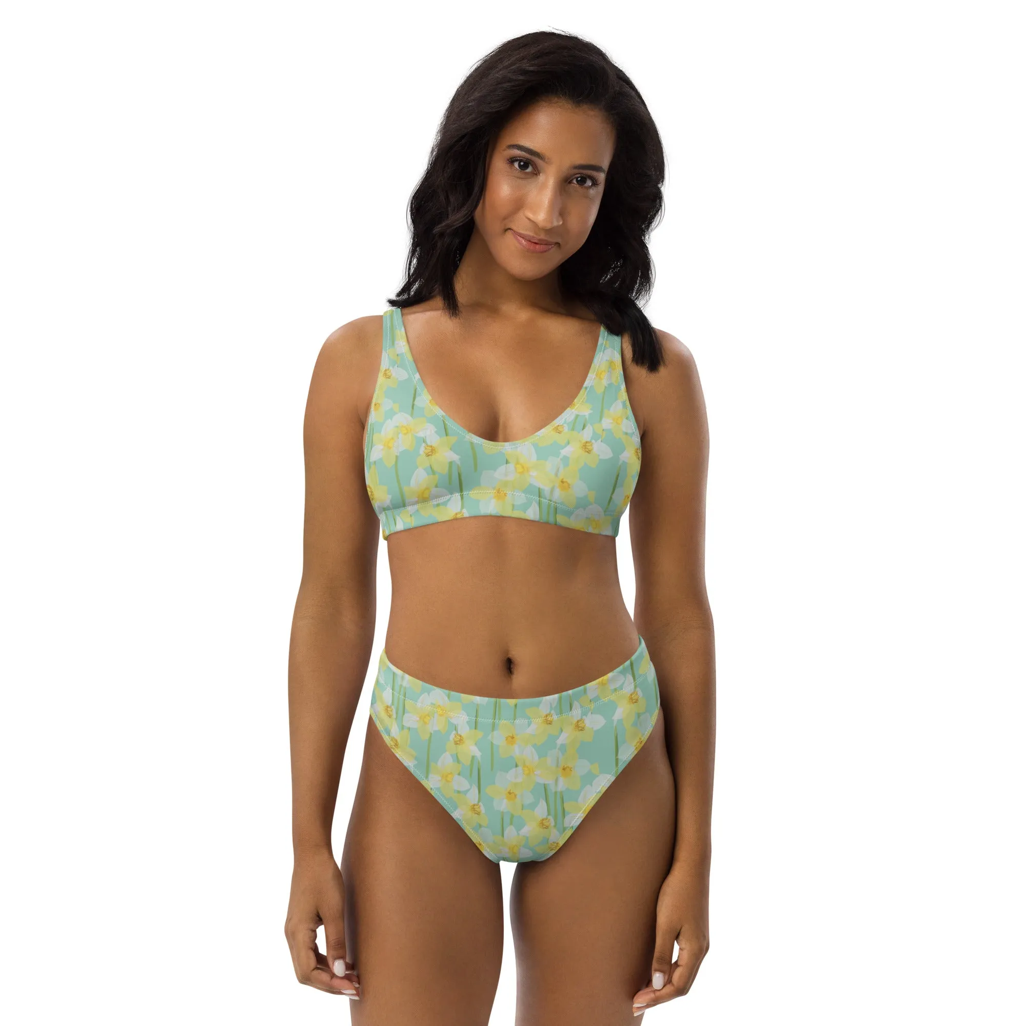 High Waisted Bikini Womens (Glamourange Luxury Bikini High Waisted - 0074 Patterns Model)