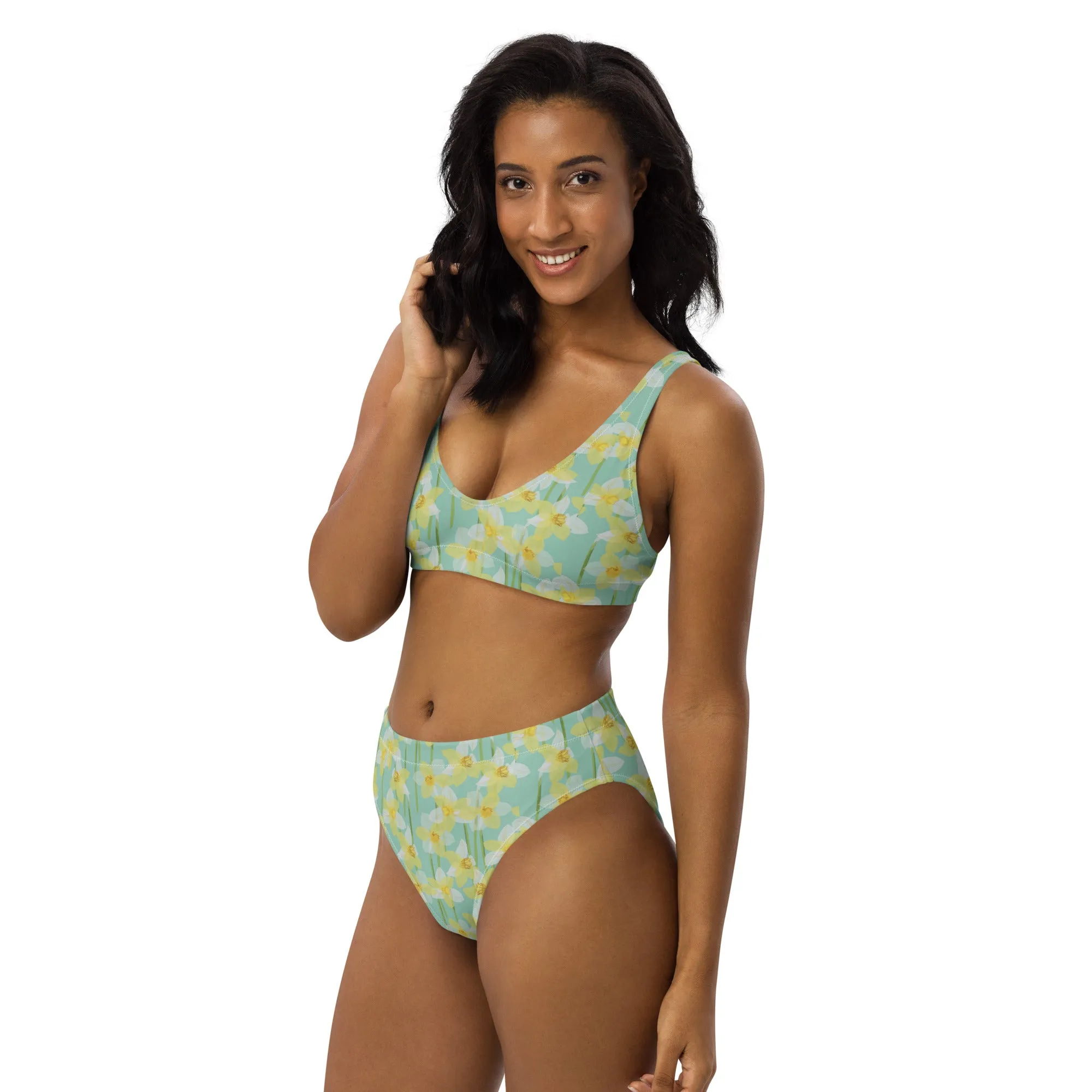 High Waisted Bikini Womens (Glamourange Luxury Bikini High Waisted - 0074 Patterns Model)