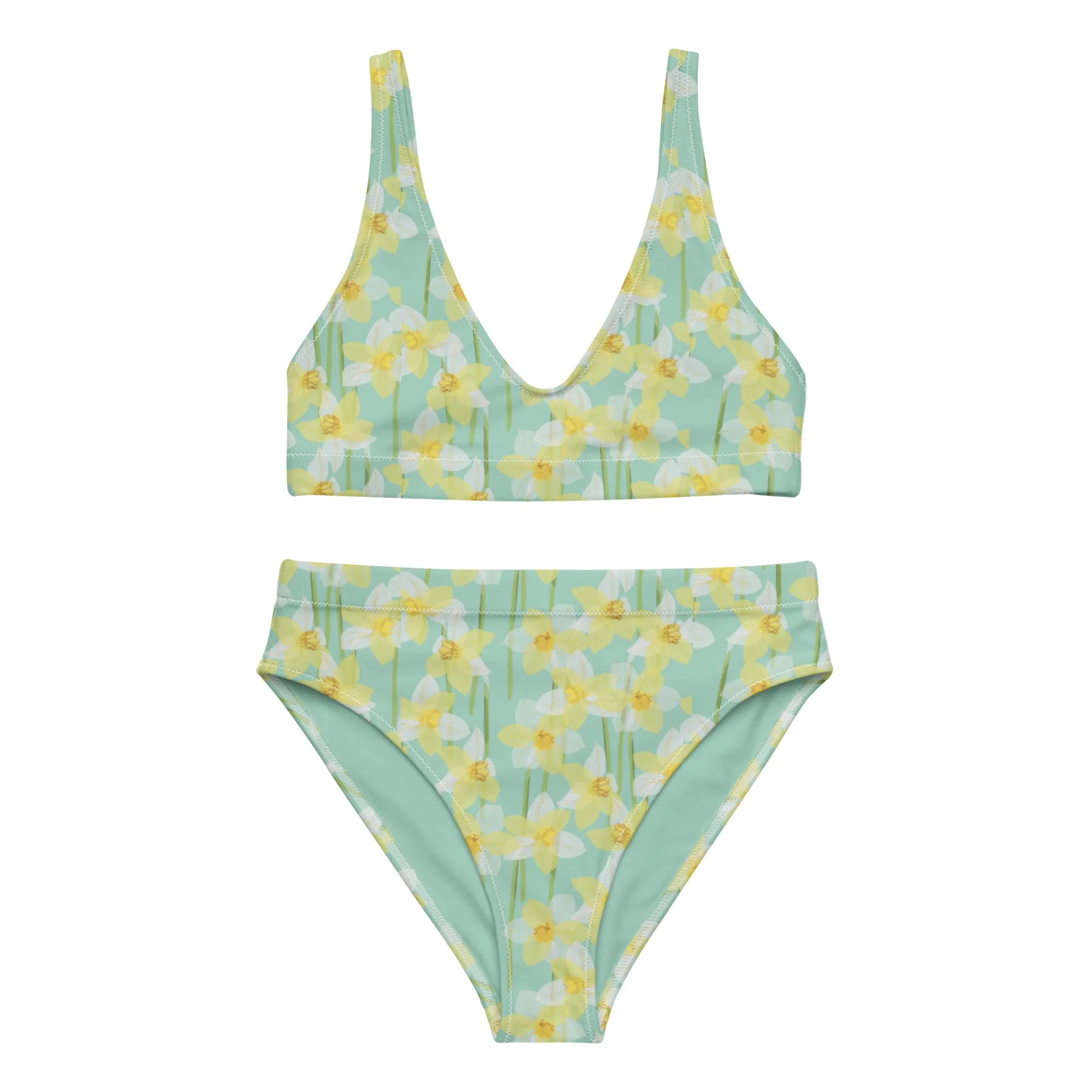 High Waisted Bikini Womens (Glamourange Luxury Bikini High Waisted - 0074 Patterns Model)