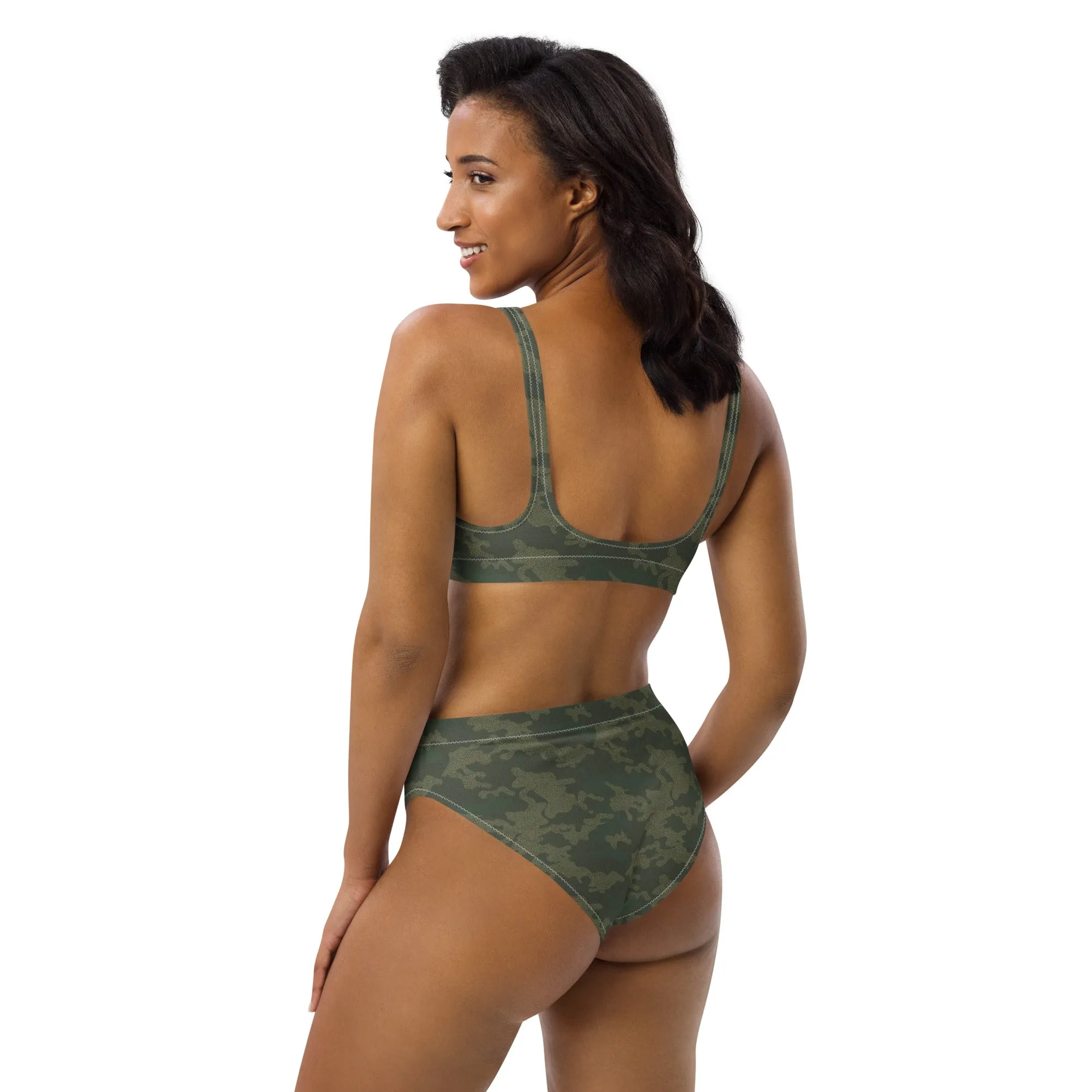 High Waisted Bikini Womens (Glamourange Luxury Bikini High Waisted - 008 Patterns Model)