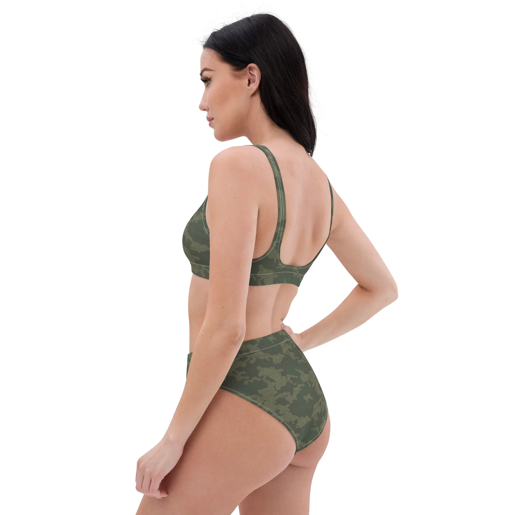 High Waisted Bikini Womens (Glamourange Luxury Bikini High Waisted - 008 Patterns Model)