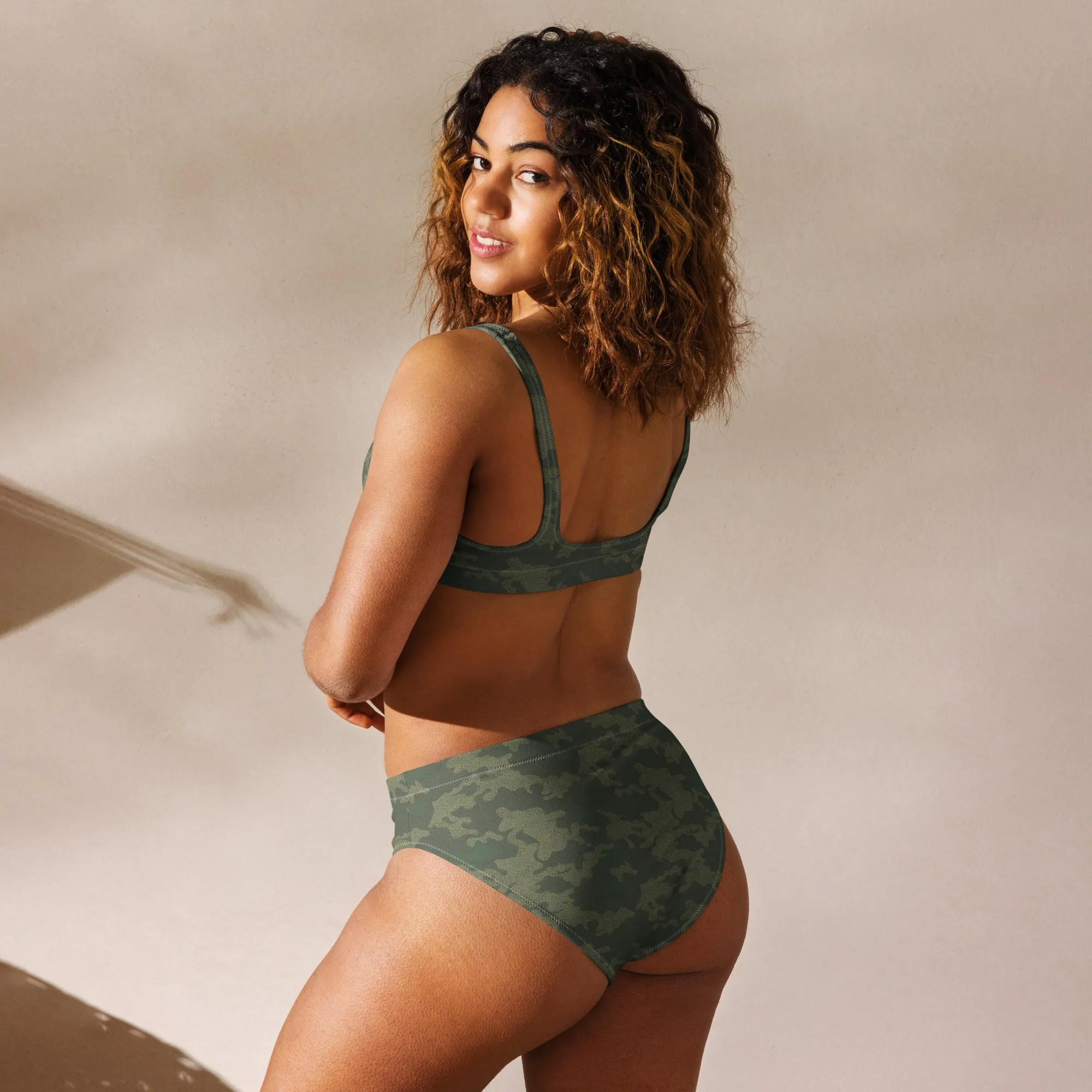 High Waisted Bikini Womens (Glamourange Luxury Bikini High Waisted - 008 Patterns Model)