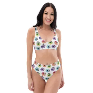 High Waisted Bikini Womens (Glamourange Luxury Bikini High Waisted - 0091 Patterns Model)