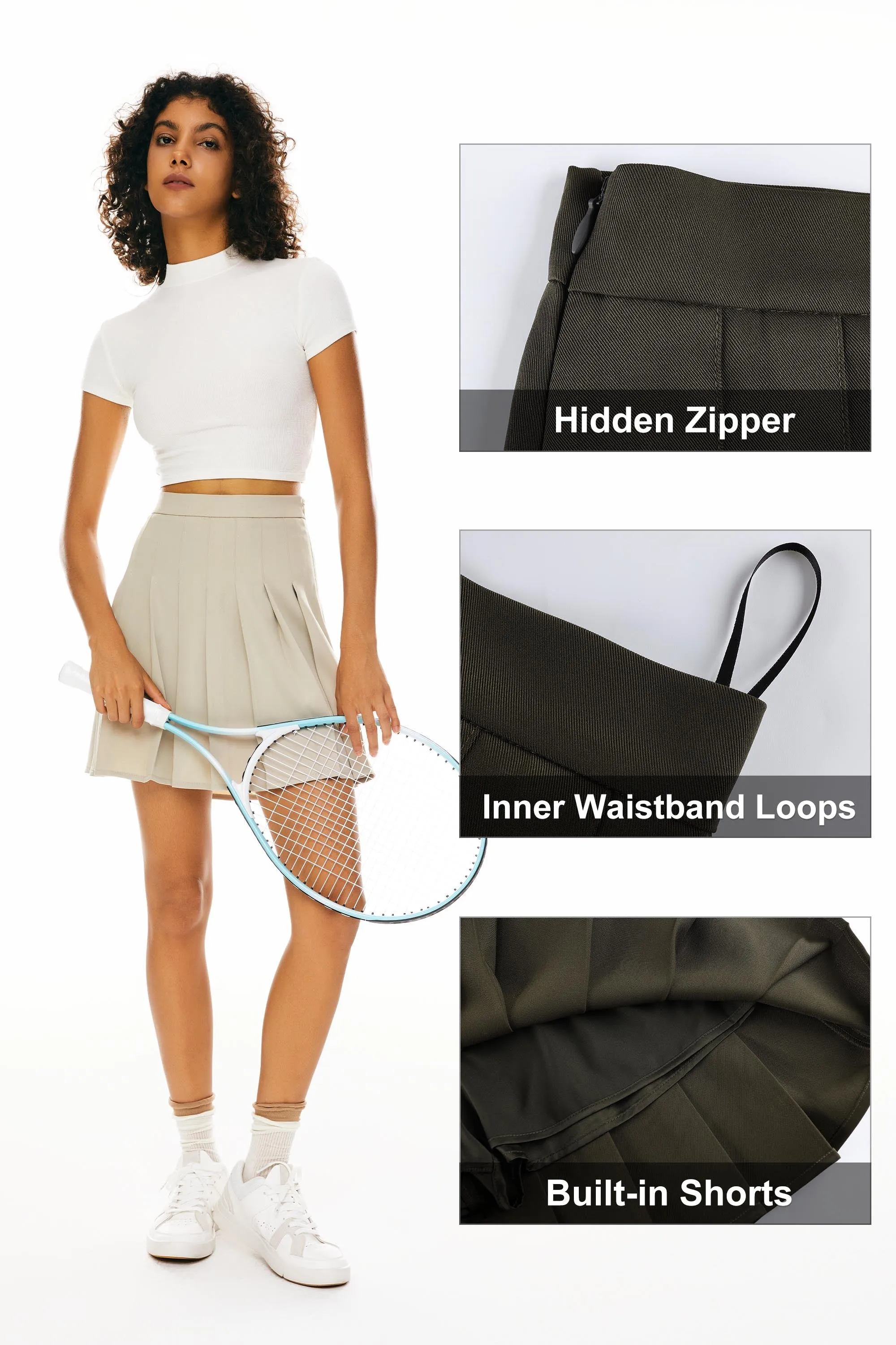 High Waisted Skirts A Line Pleated Skirt