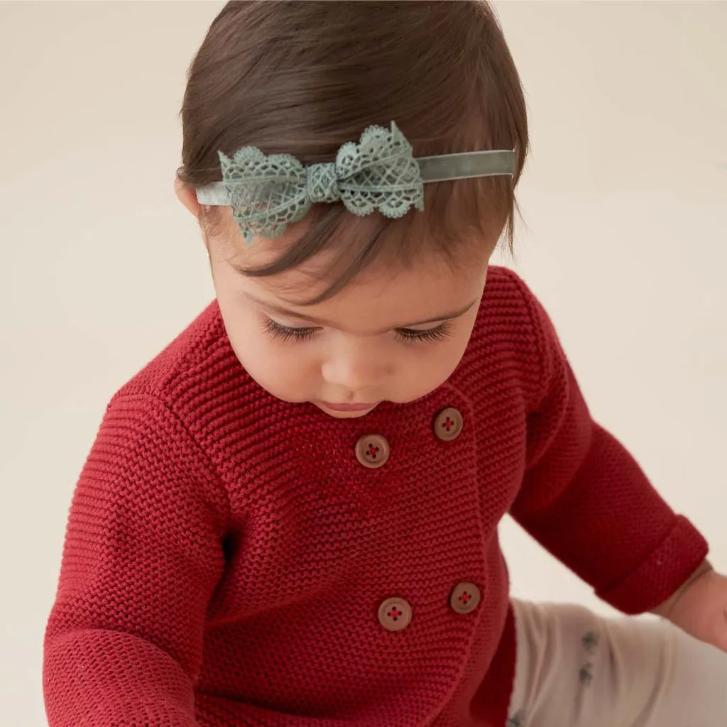 Holiday Lacy Bow Headband - Set of 3 by Elegant Baby