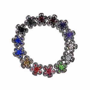 Hollow Tea Flower Hair Claw Clip Austrian Crystals