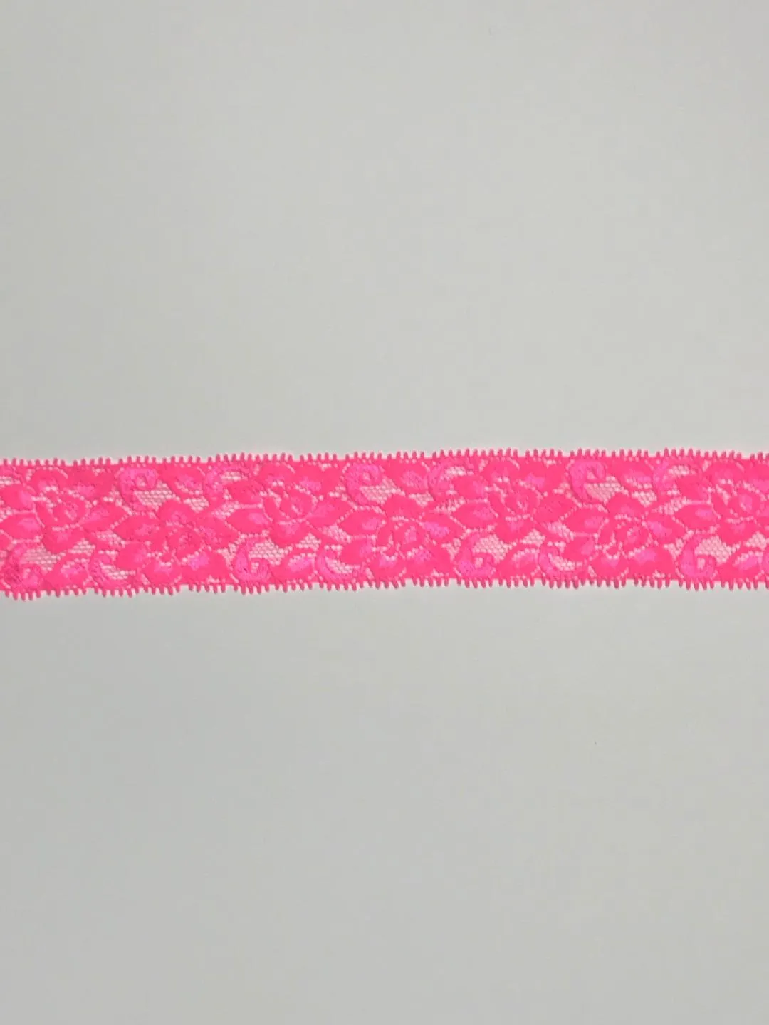 Hot Pink 1.75" Wide Stretch Lace