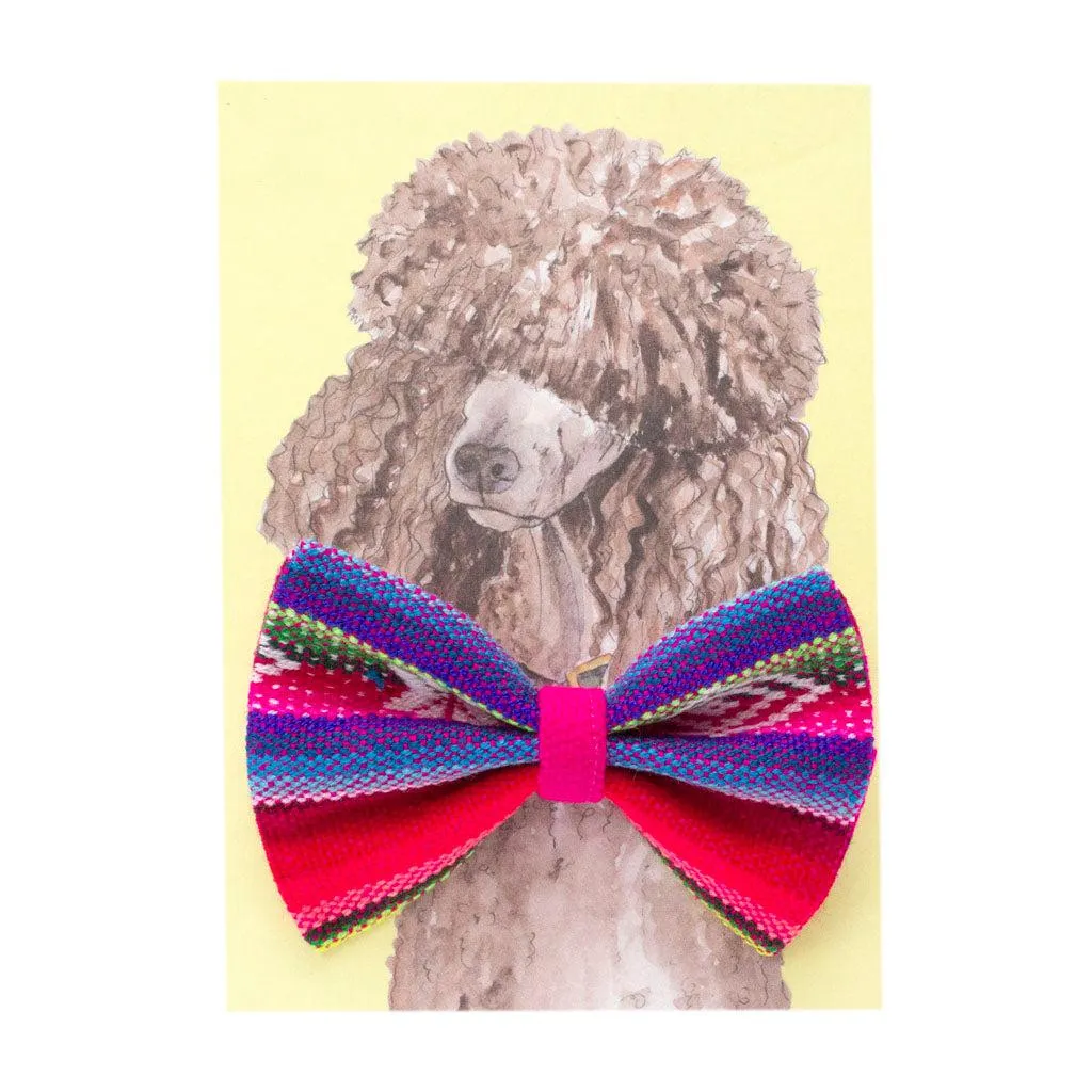 Inca Pink Dog Bow Tie