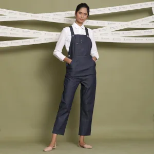 Indigo 100% Cotton Denim Strap Sleeve Dungaree