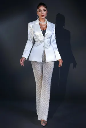 Irela Pearl Floral Pantsuit Ensemble