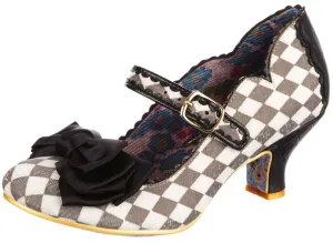 Irregular Choice Summer Breeze Black White Womens Mid Heels