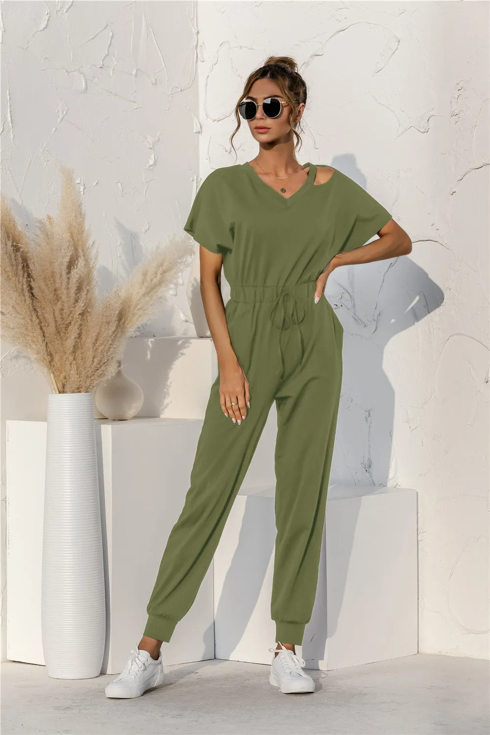 Isla Cut Out Drawstring Jumpsuit