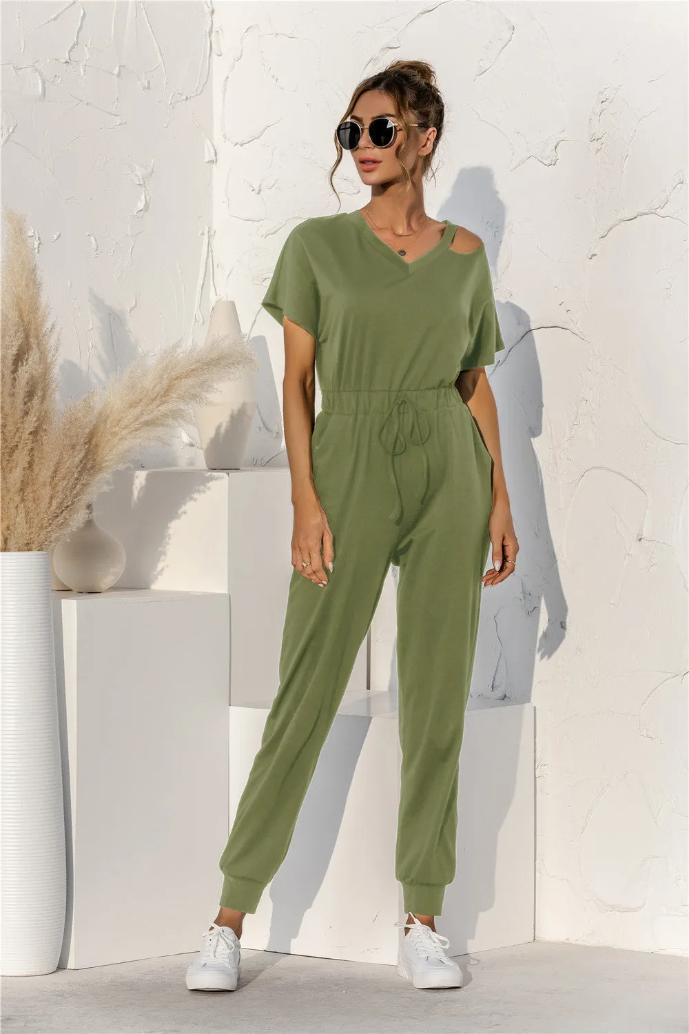 Isla Cut Out Drawstring Jumpsuit