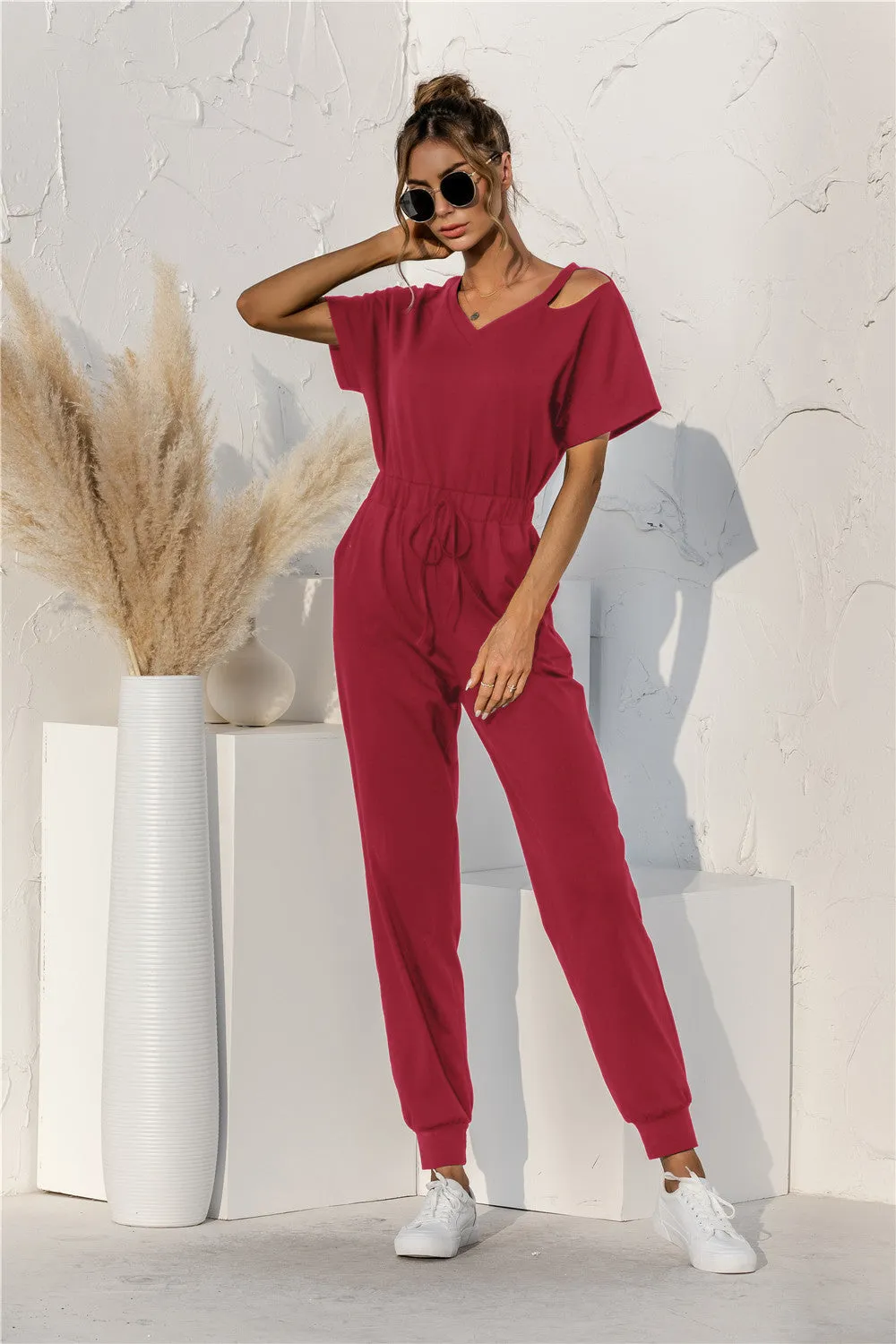 Isla Cut Out Drawstring Jumpsuit