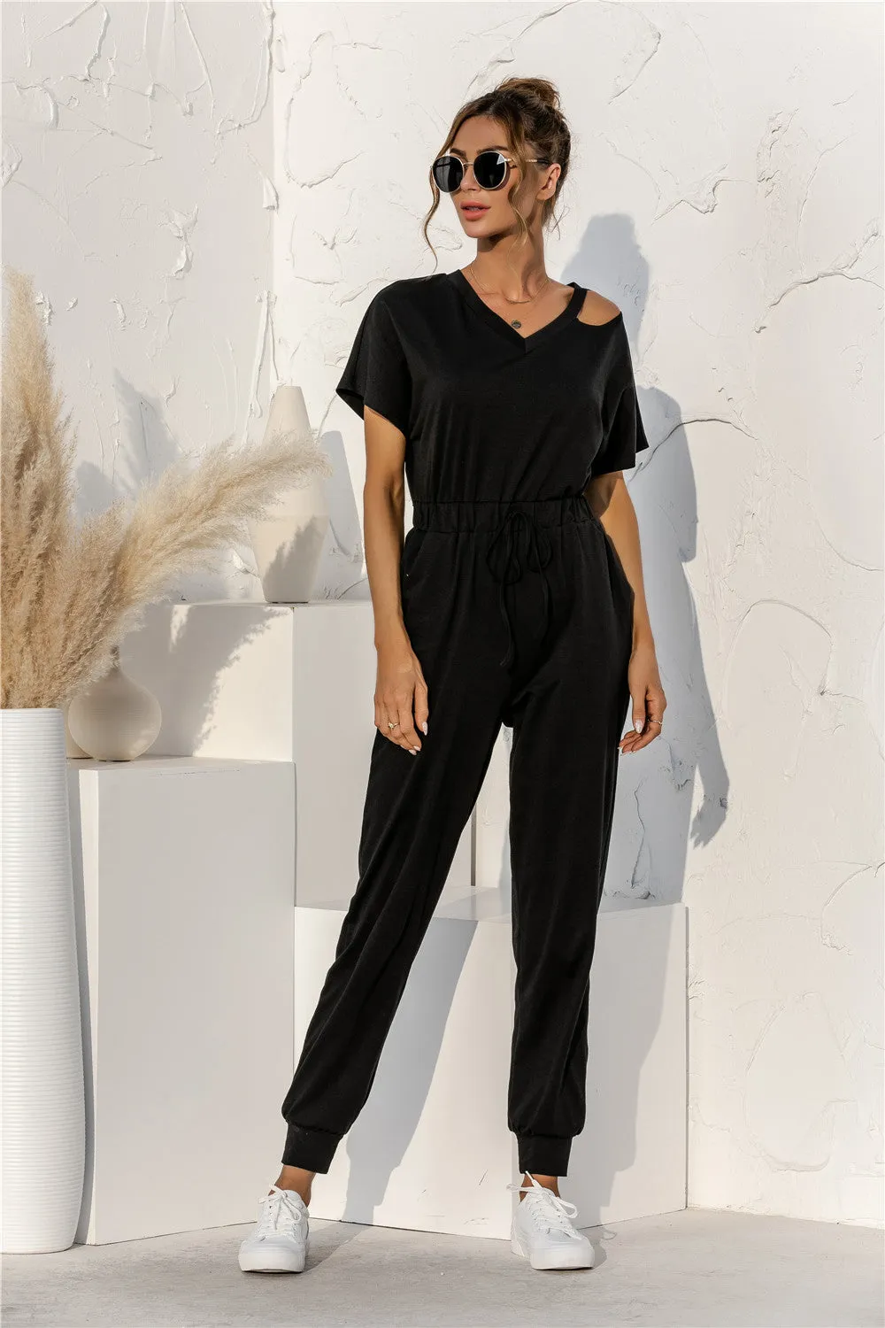Isla Cut Out Drawstring Jumpsuit