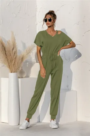 Isla Cut Out Drawstring Jumpsuit