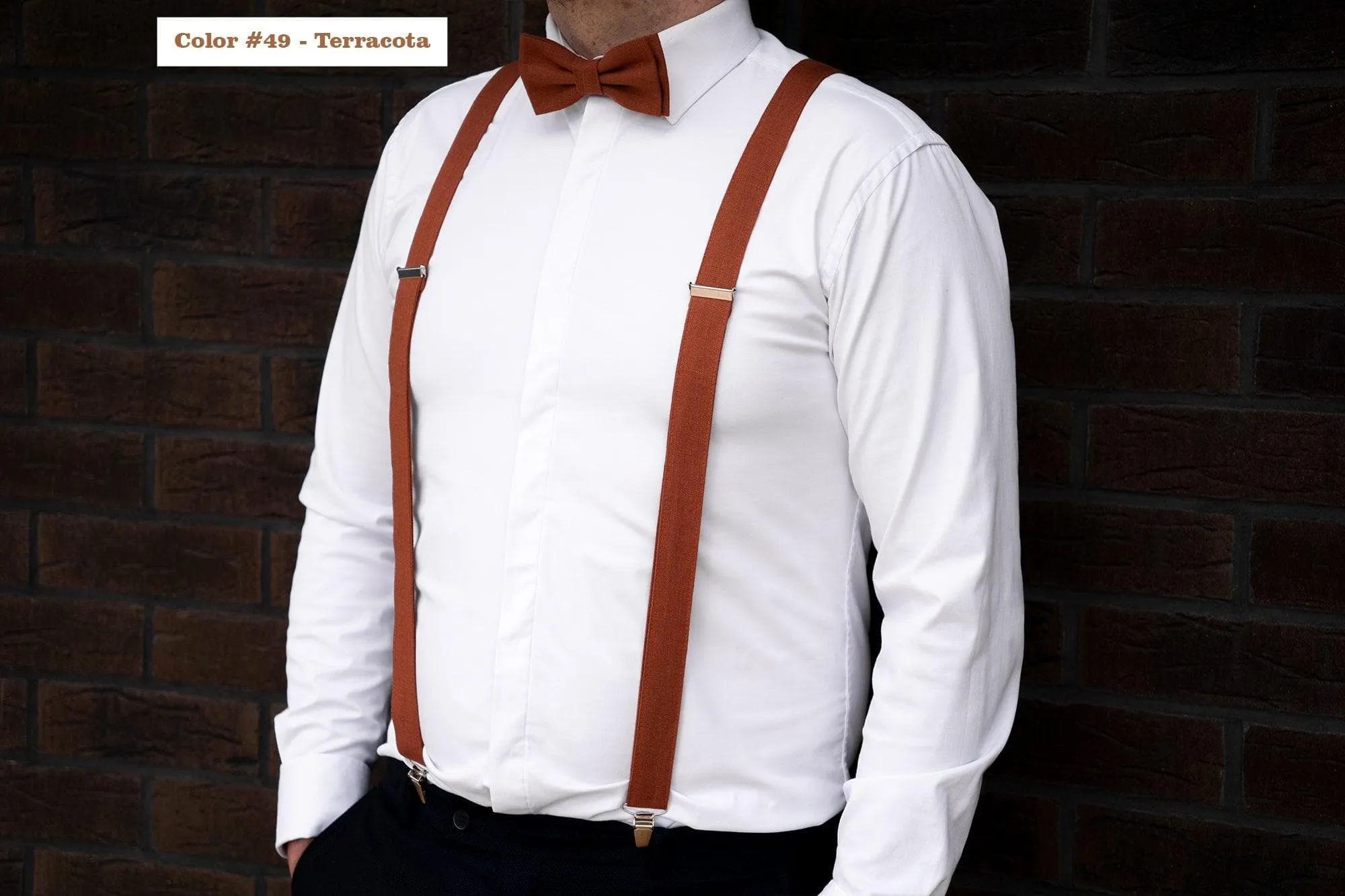 Ivory groomsmen bow tie for weddings | Ring bearer bow tie can be matched with linen pocket square