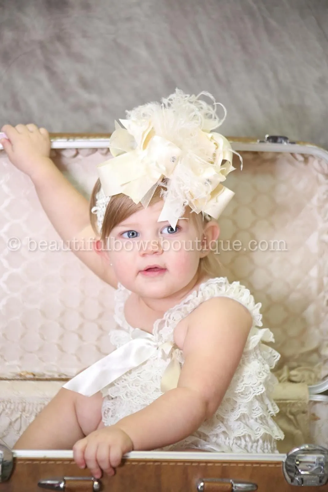 Ivory Petti Lace Romper,Lace Romper Ivory, Ruffle Lace Baby Clothes, Ivory Baby Romper