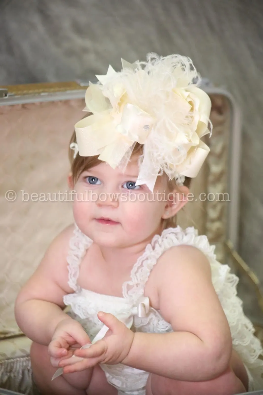 Ivory Petti Lace Romper,Lace Romper Ivory, Ruffle Lace Baby Clothes, Ivory Baby Romper