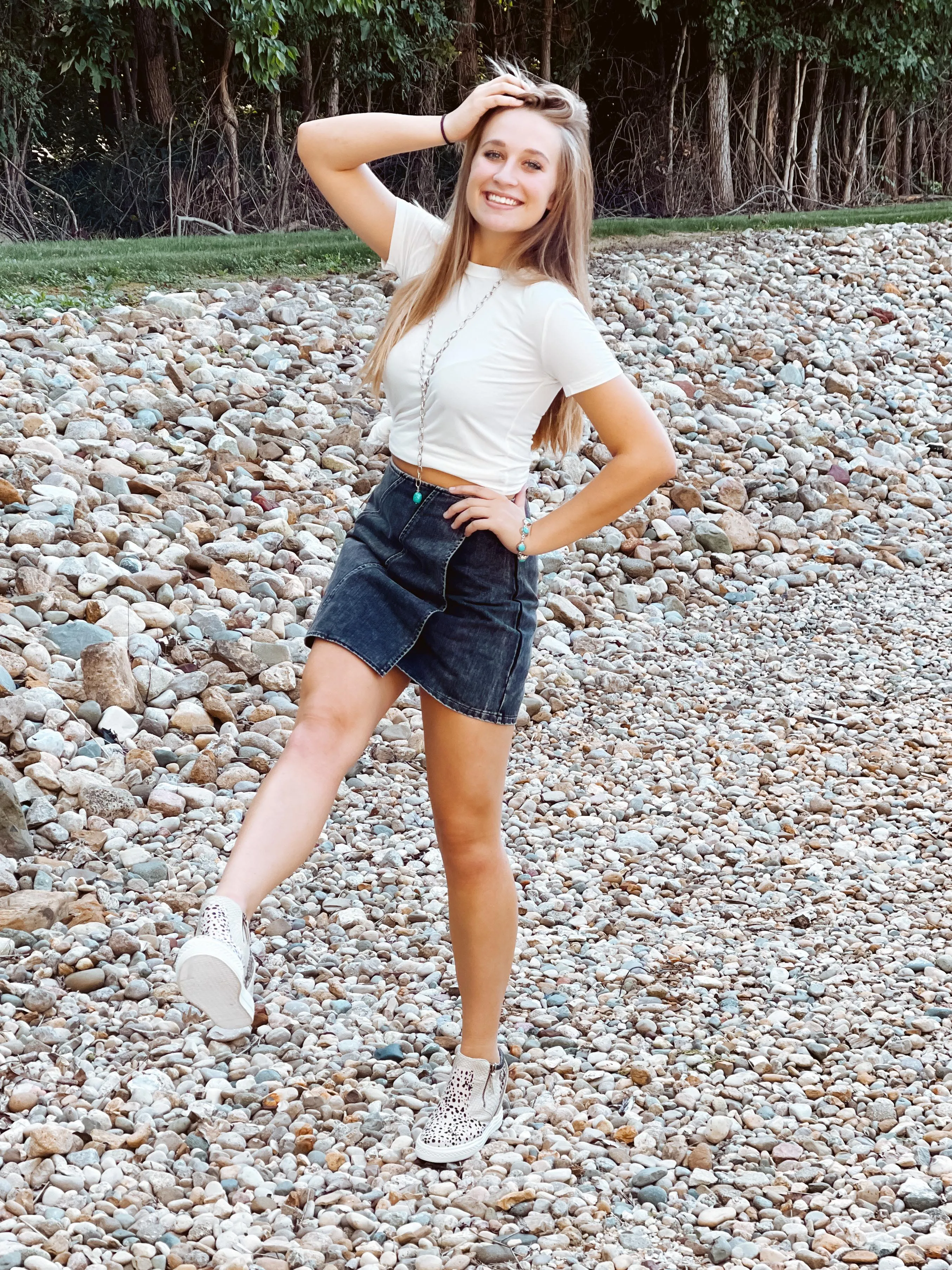 Ivory Round Neck Tee