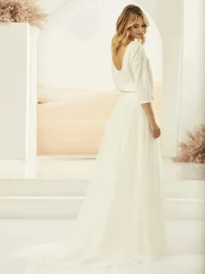 Ivory Tulle Bridal Skirt with Train By Bianco Event CALYPSO SIZE 16