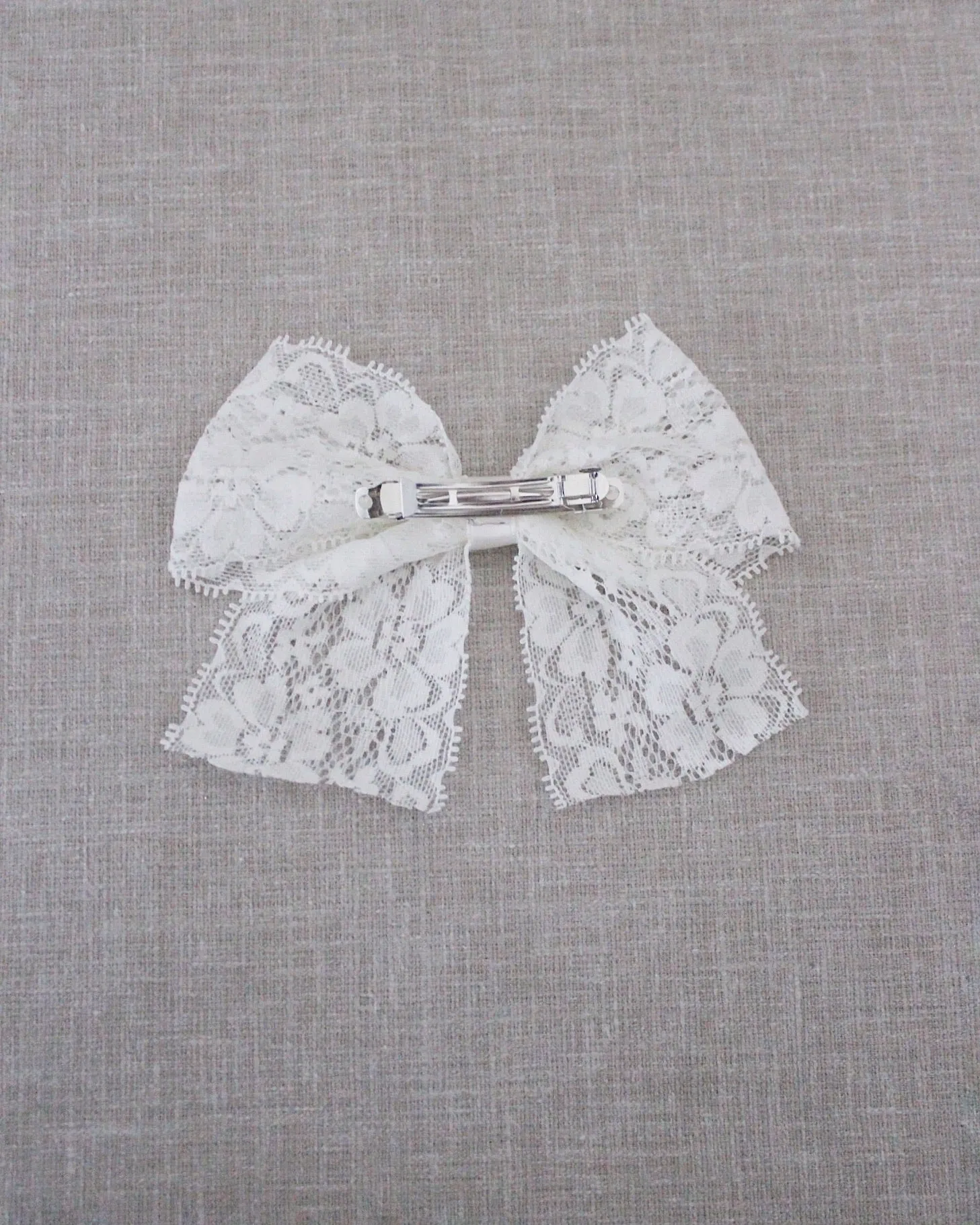 Ivory Vintage Lace Bow Hair Bow for Girls