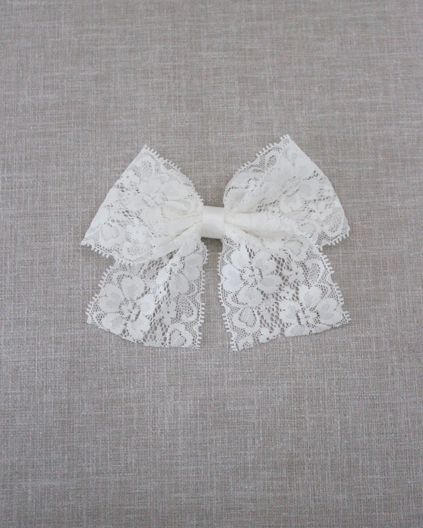 Ivory Vintage Lace Bow Hair Bow for Girls