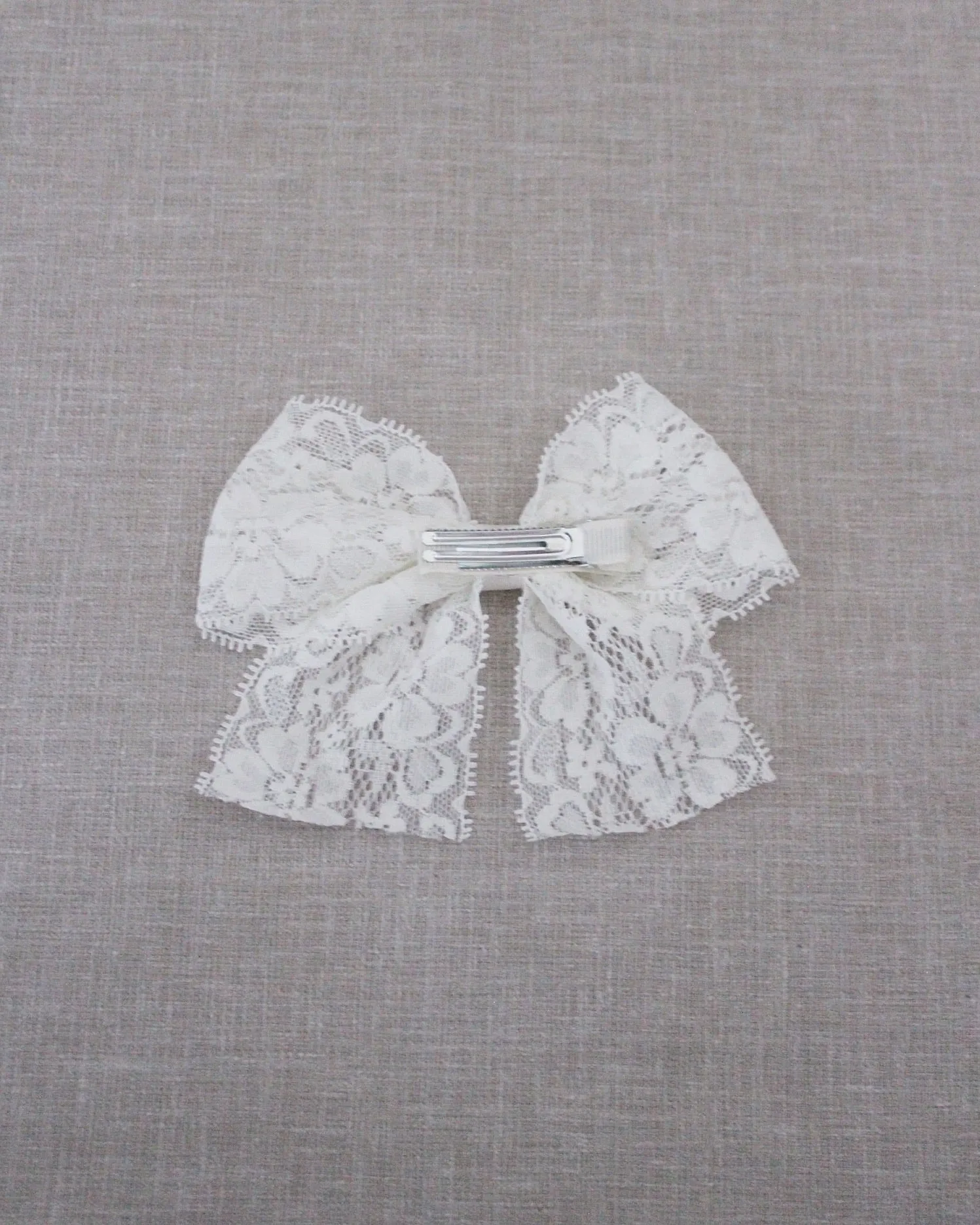 Ivory Vintage Lace Bow Hair Bow for Girls