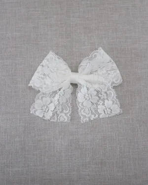 Ivory Vintage Lace Bow Hair Bow for Girls