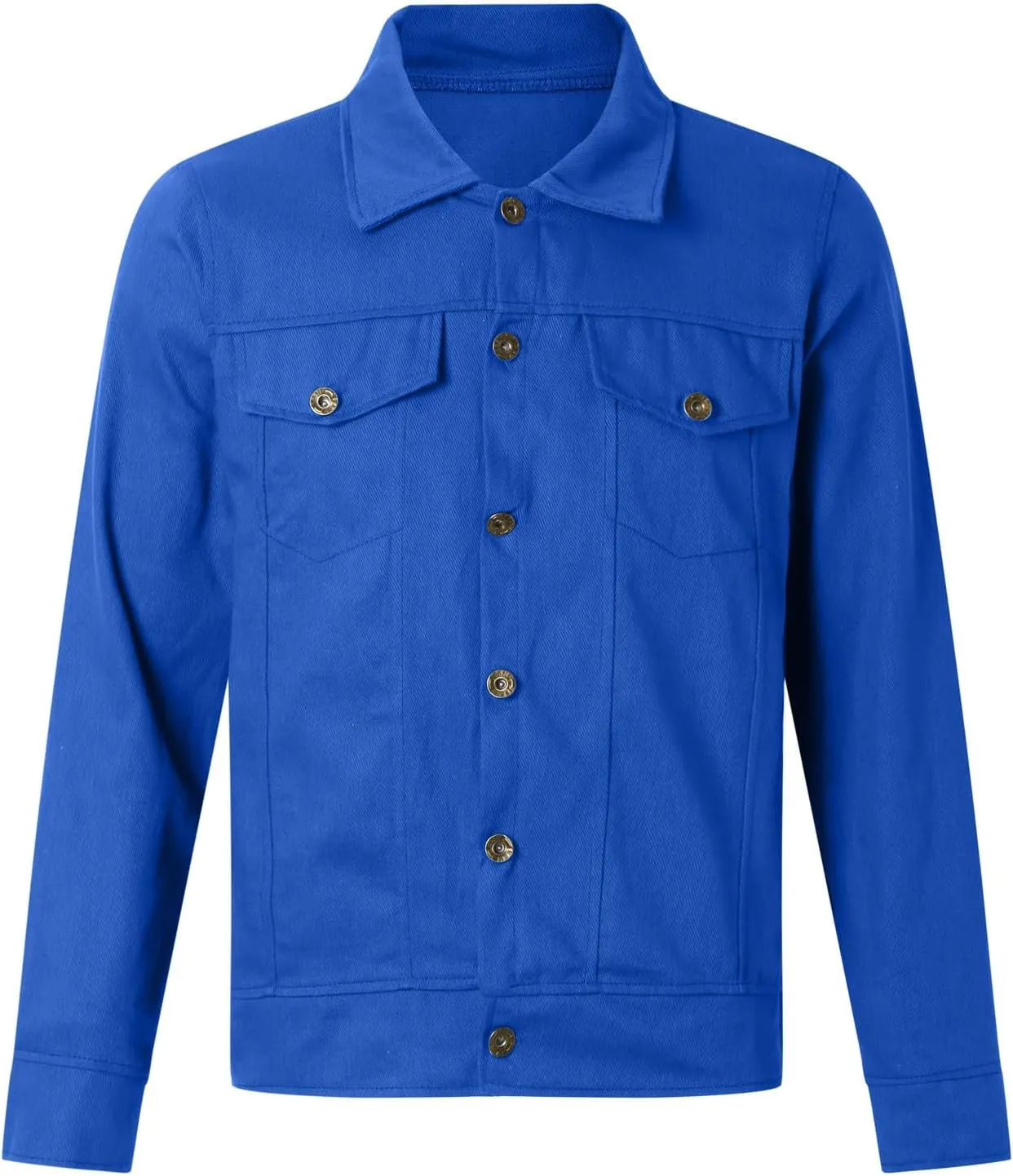 Jean Denim Jacket for Men Trucker Casual Jackets Slim Fit Jacket Coat Vintage Button Up Jacket with Pockets