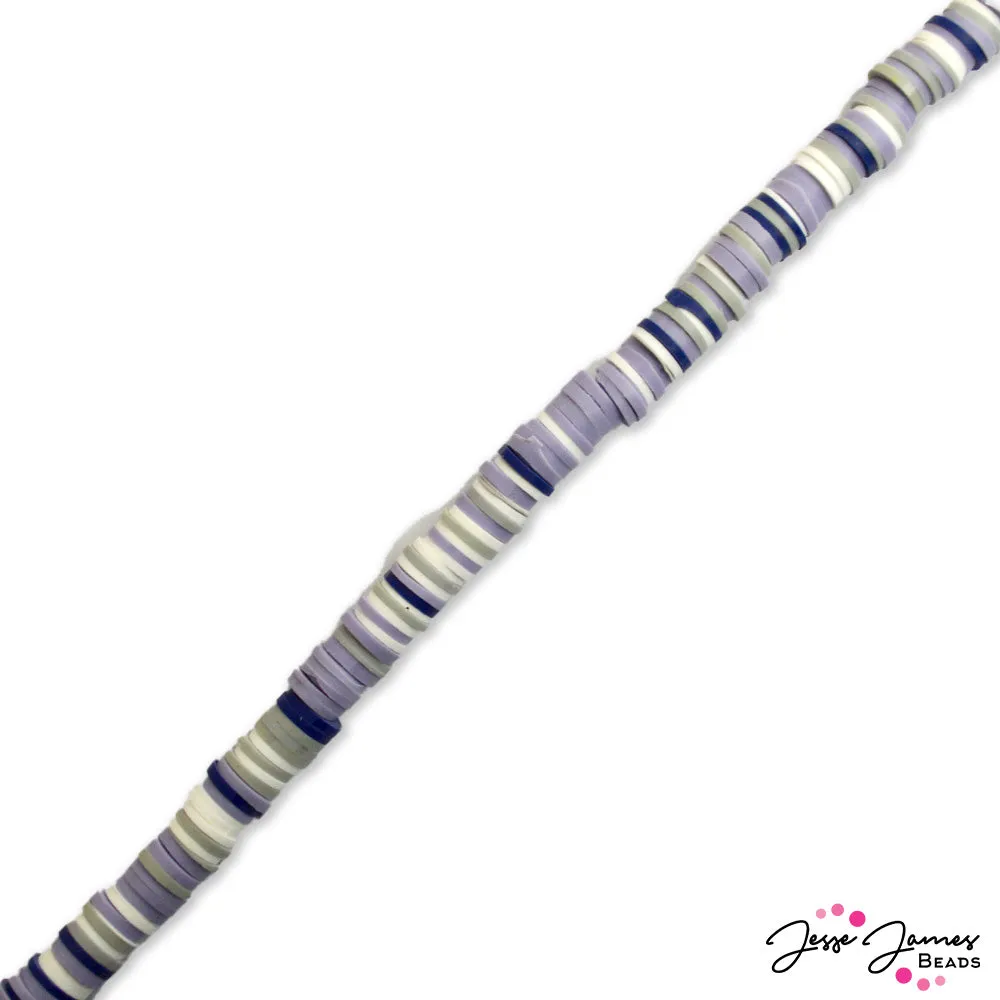 JJB Heishi Bead Strand in Blueberry Haze