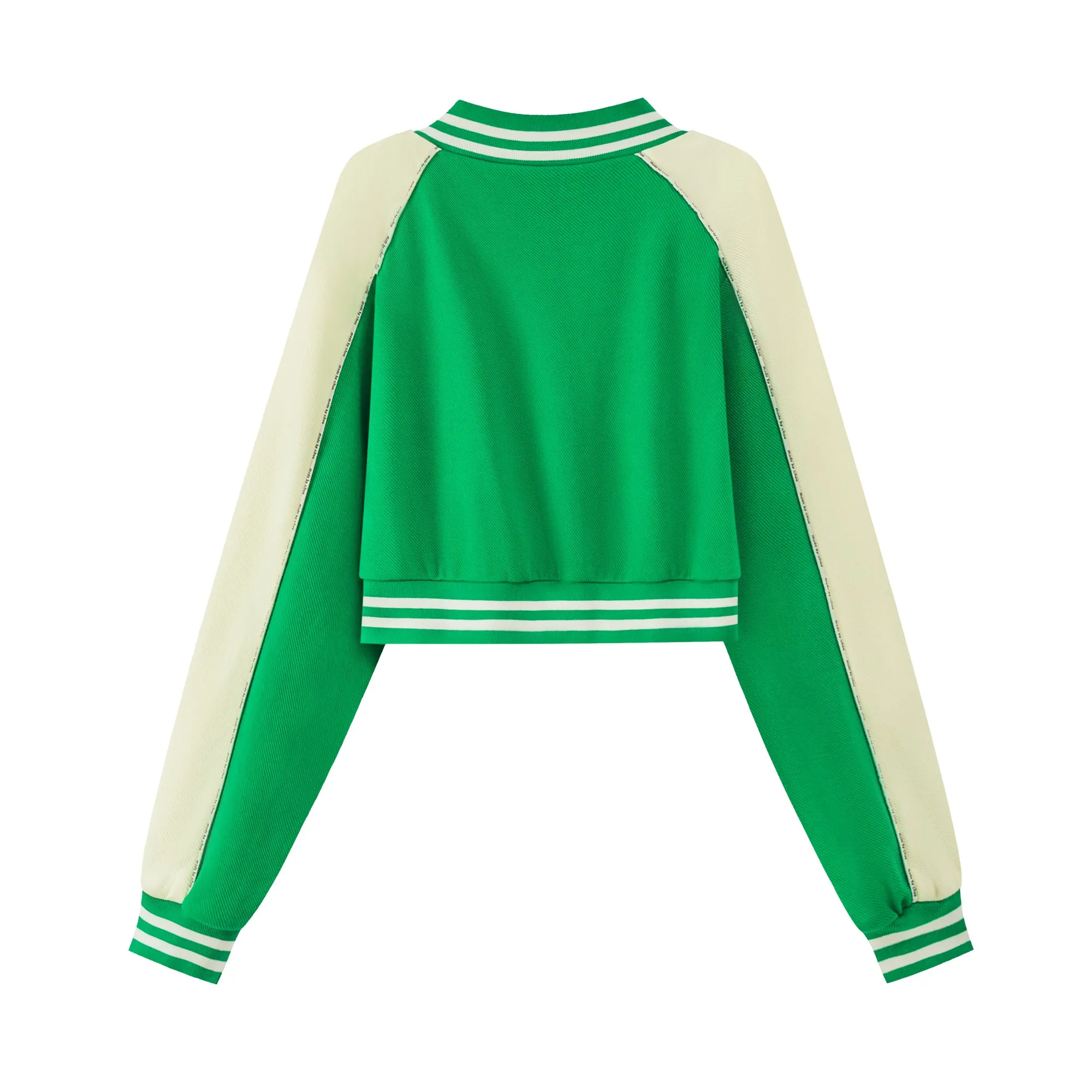Joining Forces Crop Baseball Jacket