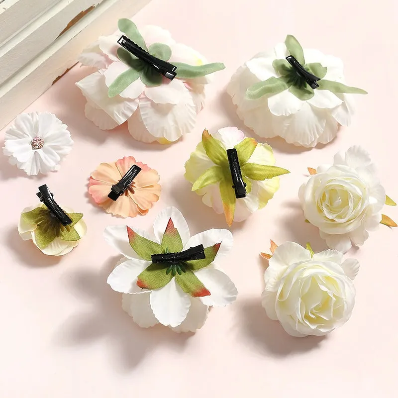 Juan Hua 绢花 Silk Flower Variety Hair Clips
