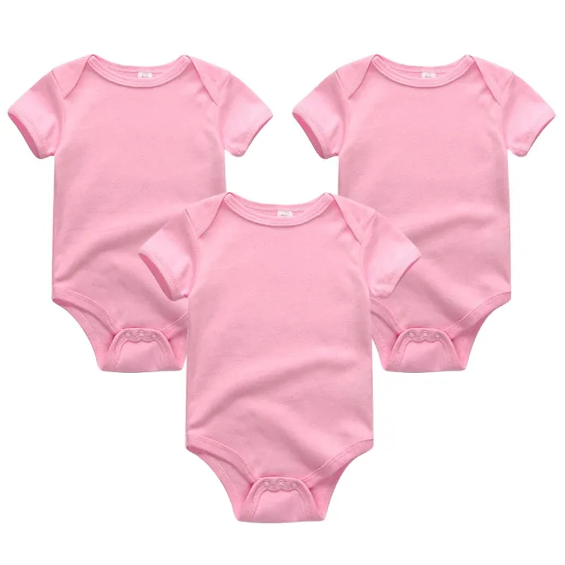 Jumpsuits 3-Piece Newborn Set One Color Bodysuit - 100% Cotton