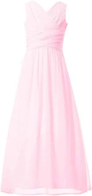 Juniors Long Bridesmaid Dress Party Dresses Flower Girl's Dress