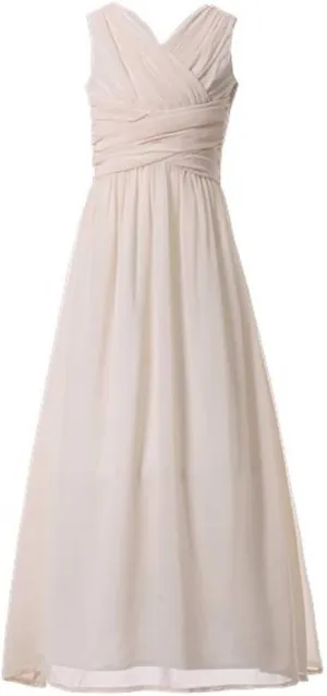 Juniors Long Bridesmaid Dress Party Dresses Flower Girl's Dress
