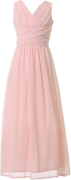 Juniors Long Bridesmaid Dress Party Dresses Flower Girl's Dress