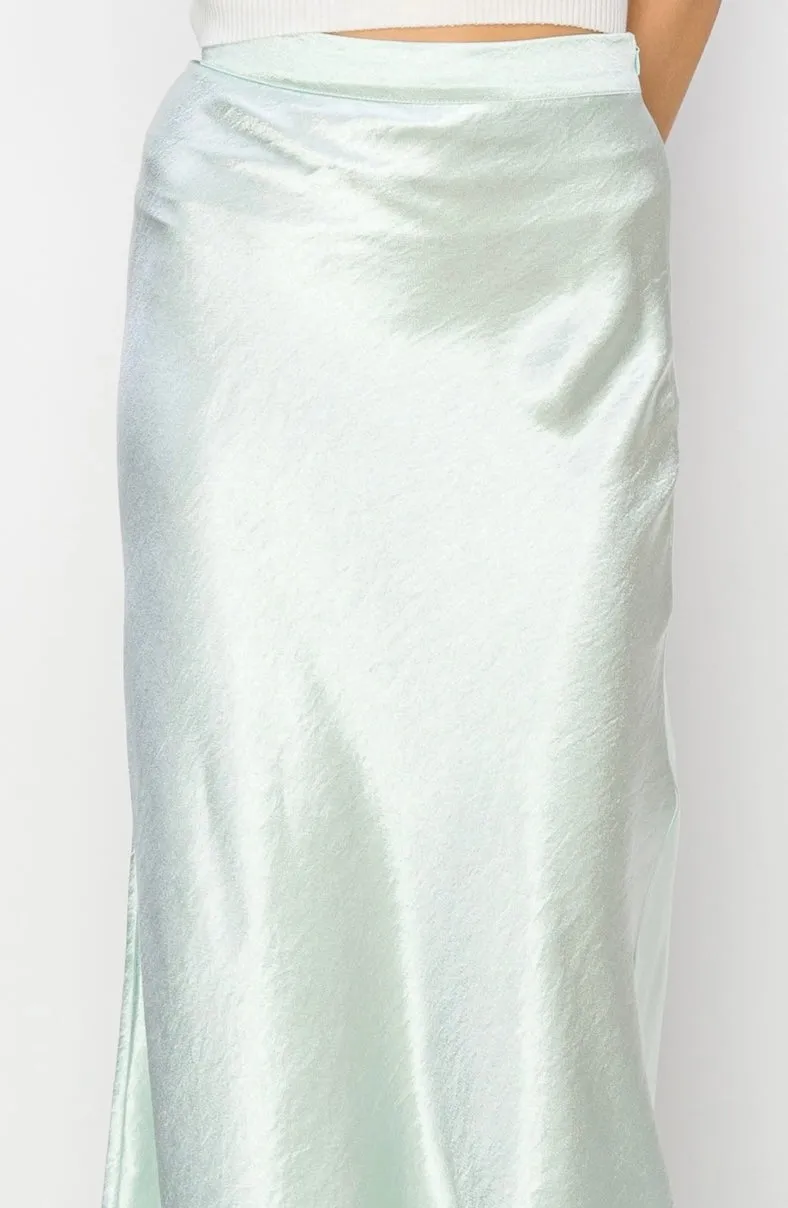 Just A Dream Satin Skirt