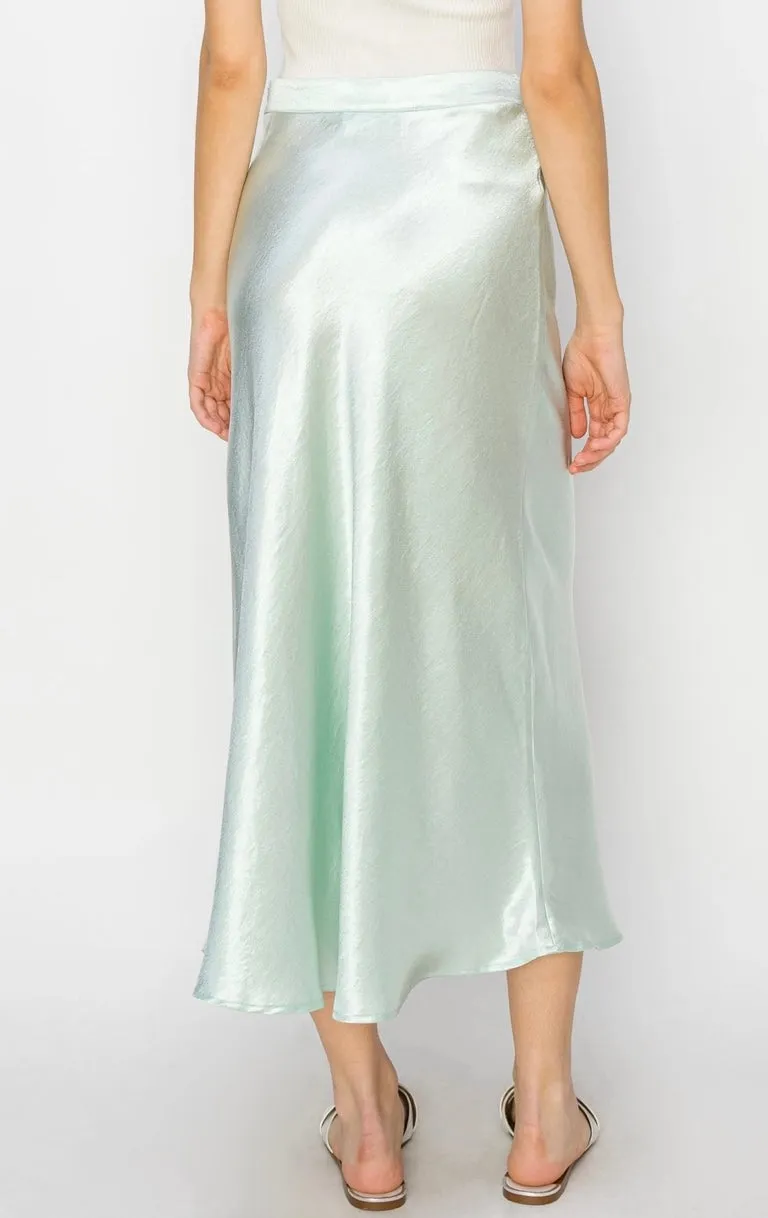 Just A Dream Satin Skirt