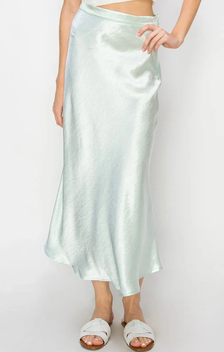 Just A Dream Satin Skirt