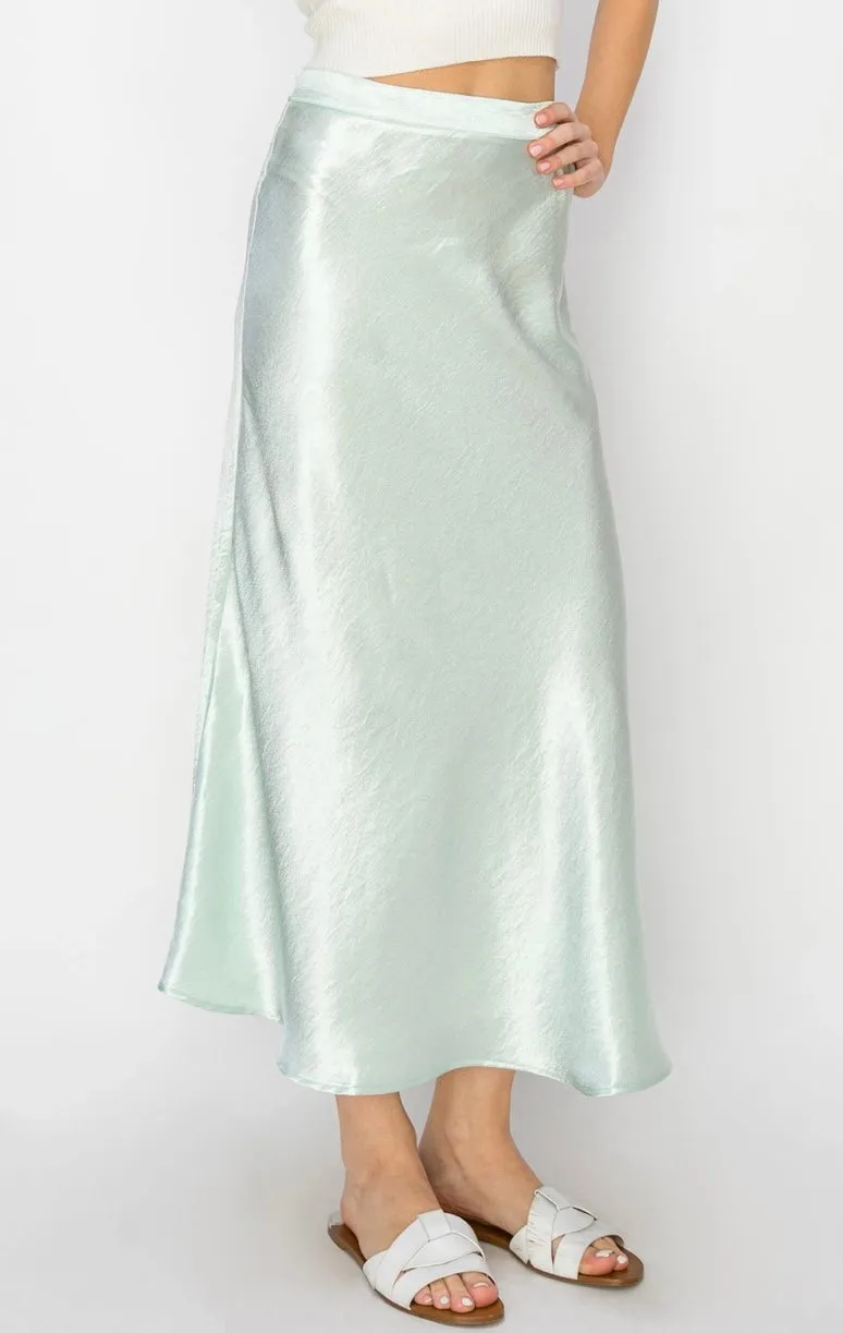 Just A Dream Satin Skirt