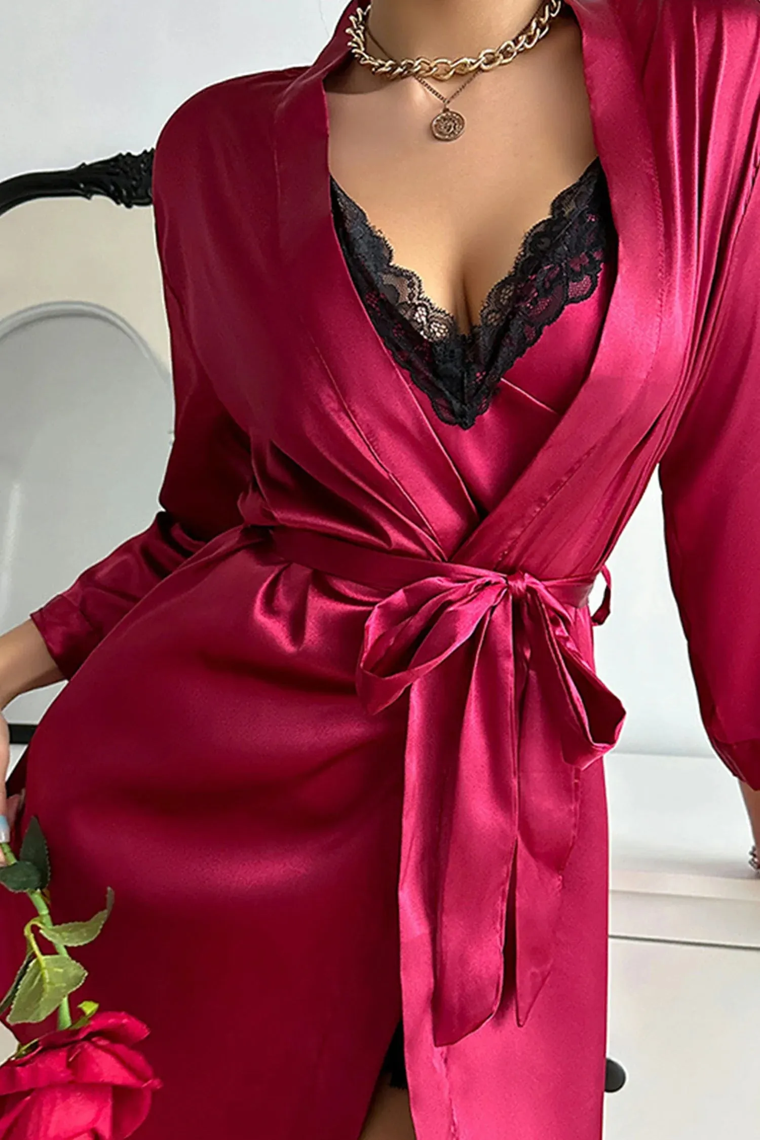 Kaniyah Lace Floral Pajamas